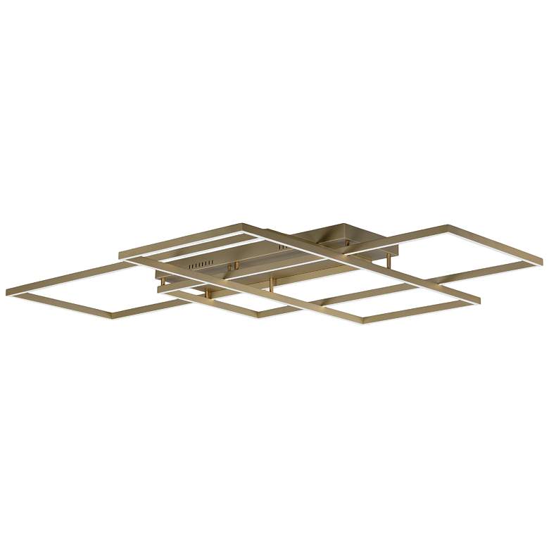 Image 4 ET2 Traverse 35 1/2" Champagne Modern Geometric LED Ceiling Light more views