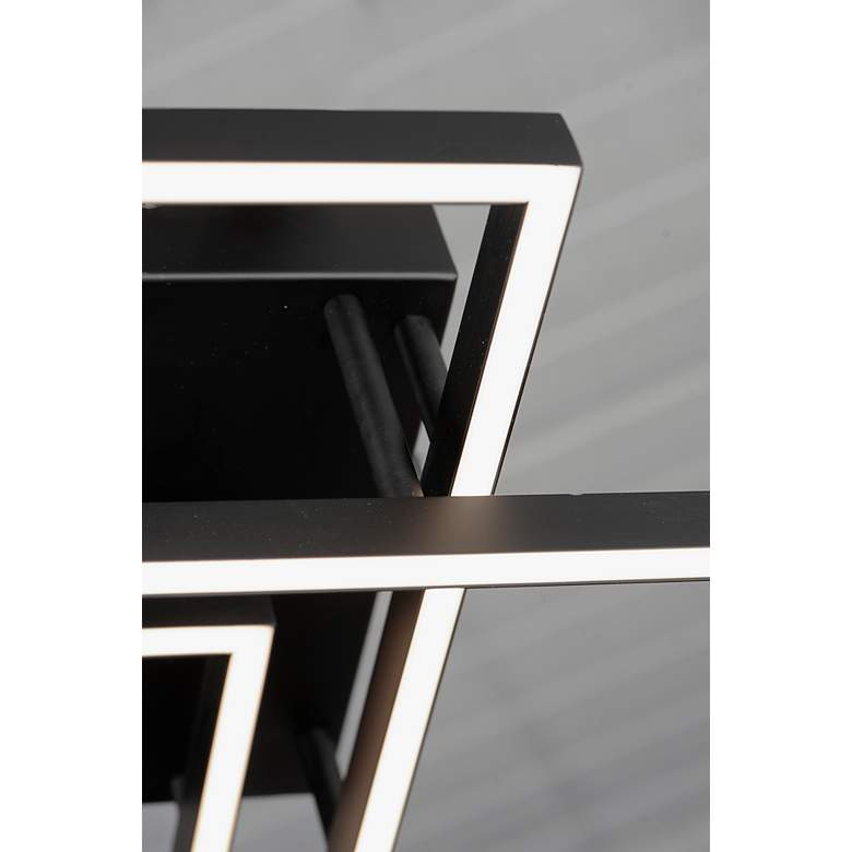 Image 2 ET2 Traverse 35 1/2" Wide Black Geometric LED Ceiling Light more views