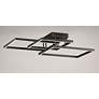 3_ET2 Traverse 35 1/2" Wide Black Geometric LED Ceiling Light more views