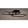 4_ET2 Traverse 35 1/2" Wide Black Geometric LED Ceiling Light more views