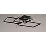5_ET2 Traverse 35 1/2" Wide Black Geometric LED Ceiling Light more views