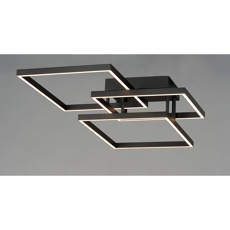 Image 6 ET2 Traverse 35 1/2" Wide Black Geometric LED Ceiling Light more views