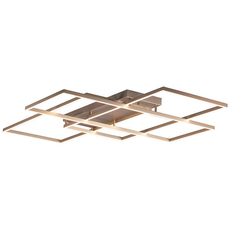 Image 1 ET2 Traverse 67 3/4" Wide Champagne LED Ceiling Light
