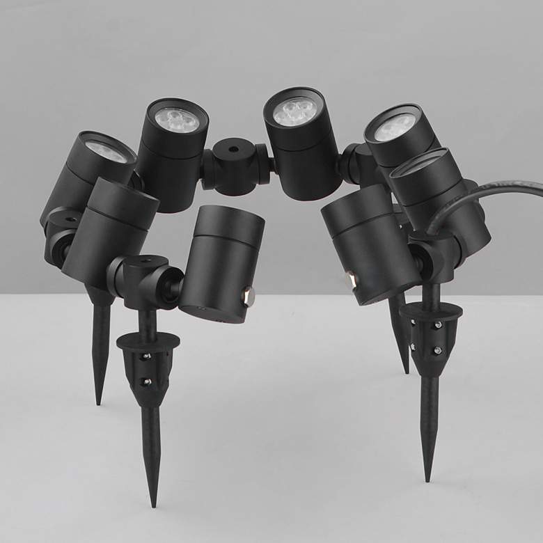 Image 4 ET2 Tree Hugger 3" High Black 8-Light Tree Spot Light more views