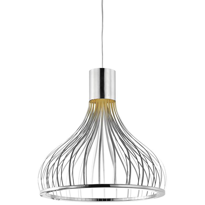 Image 1 ET2 Turbo 19" Wide Polished Chrome LED Pendant Light