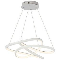 ET2 Twisted 24 1/2" Wide Matte White LED Pendant Light