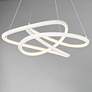 1_ET2 Twisted 24 1/2" Wide Matte White LED Pendant Light