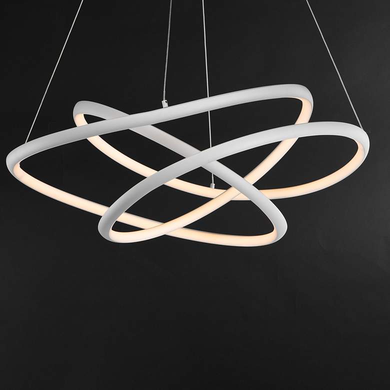 Image 1 ET2 Twisted 31.5"" Wide Modern LED Pendant Chandelier