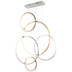 ET2 Union 39 1/2" Wide Multi-Plated LED 5-Light Pendant