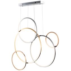 ET2 Union 46 3/4"W 5-Light Multi-Plated LED Island Pendant