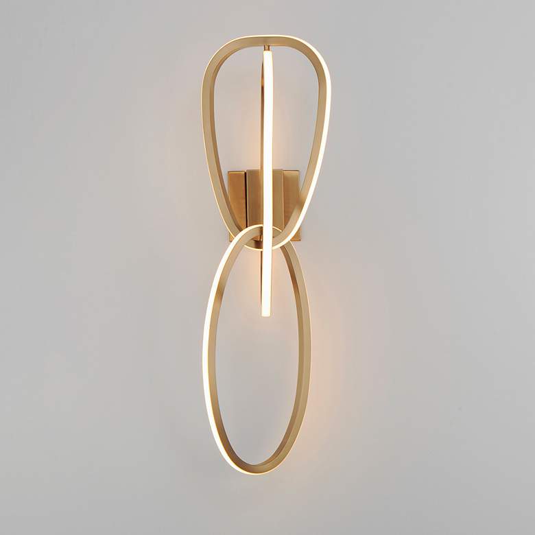 Image 3 ET2 Unity 27 1/4" High Brushed Champagne LED Wall Sconce more views