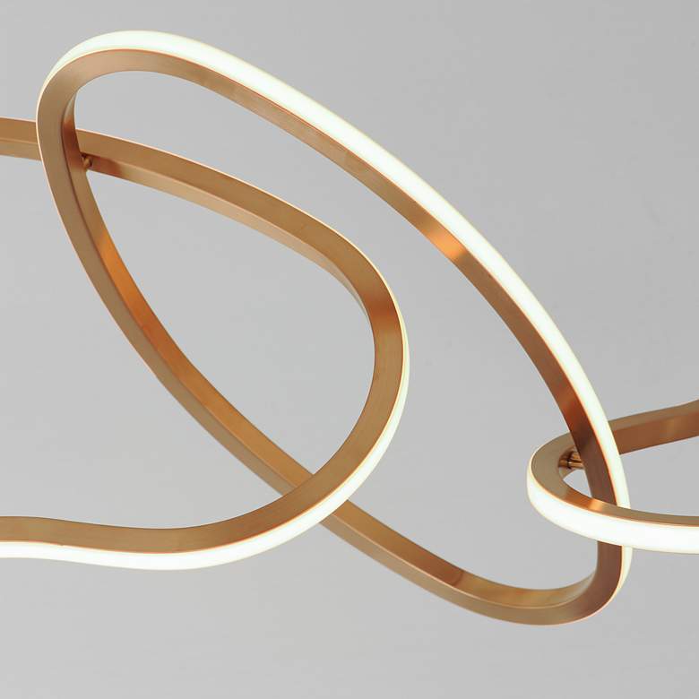 Image 4 ET2 Unity 69" Wide Brushed Champagne LED Linear Chandelier more views