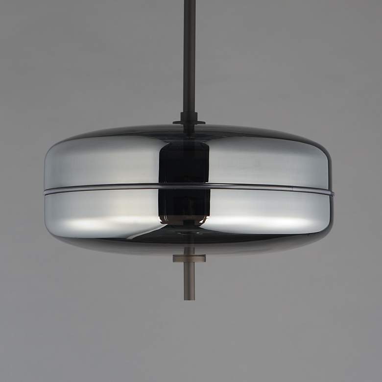 Image 2 ET2 Voto 12" Gunmetal 2-Light LED Pendant more views