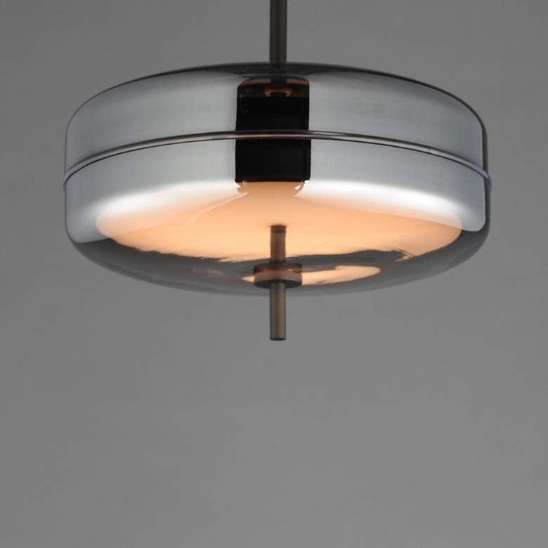Image 4 ET2 Voto 12" Gunmetal 2-Light LED Pendant more views