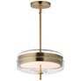 1_ET2 Voto 12" Natural Aged Brass 2-Light LED Pendant