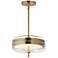 ET2 Voto 12" Natural Aged Brass 2-Light LED Pendant