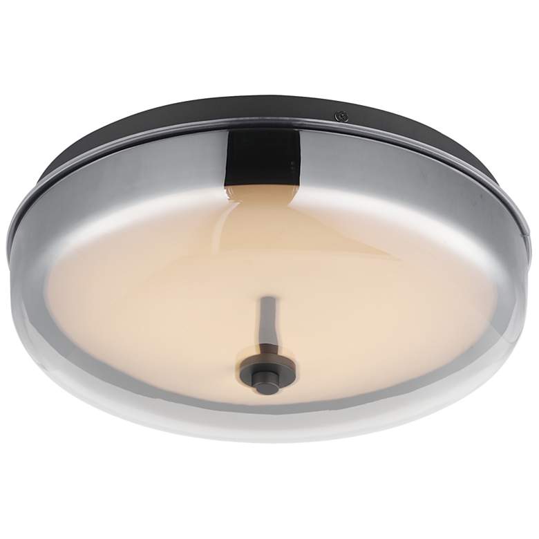 Image 1 ET2 Voto 12" Wide Gunmetal LED Flush Mount