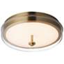 1_ET2 Voto 12" Wide Natural Aged Brass LED Flush Mount
