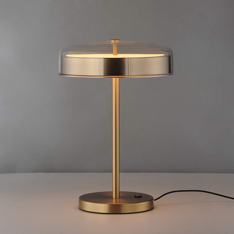 Image 2 ET2 Voto 17 1/2" High Natural Aged Brass LED Table Lamp more views