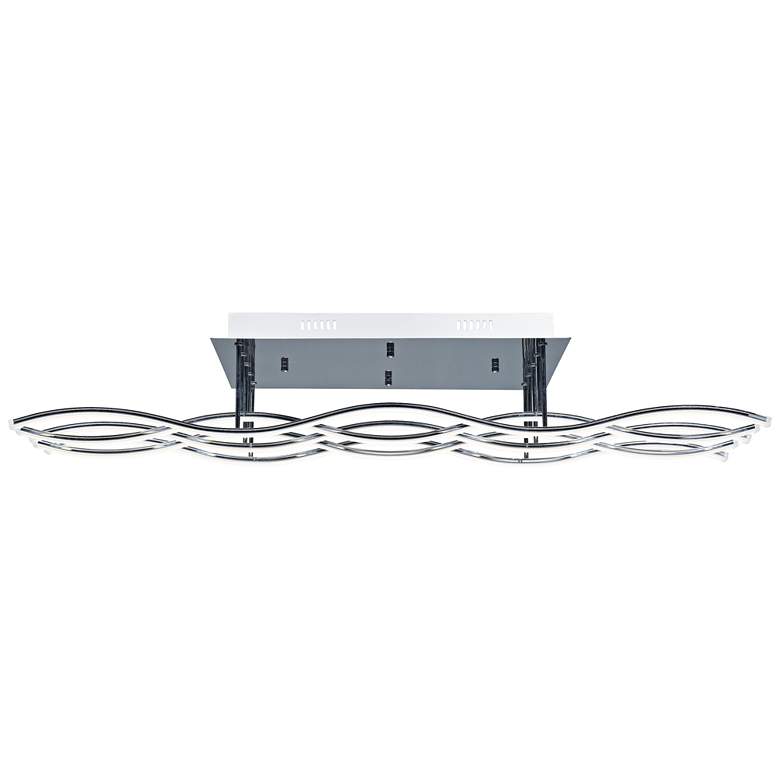 Image 1 ET2 Wake 14 1/4" Wide Polished Chrome LED Ceiling Light