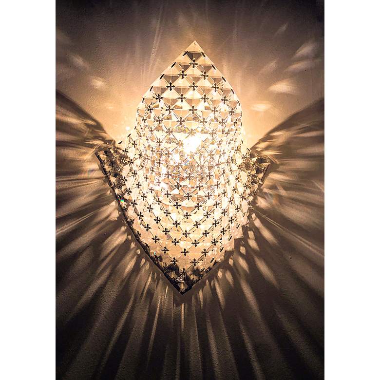 Image 2 ET2 Wave 14.3" High 1-Light Chrome and Glass Wall Sconce more views