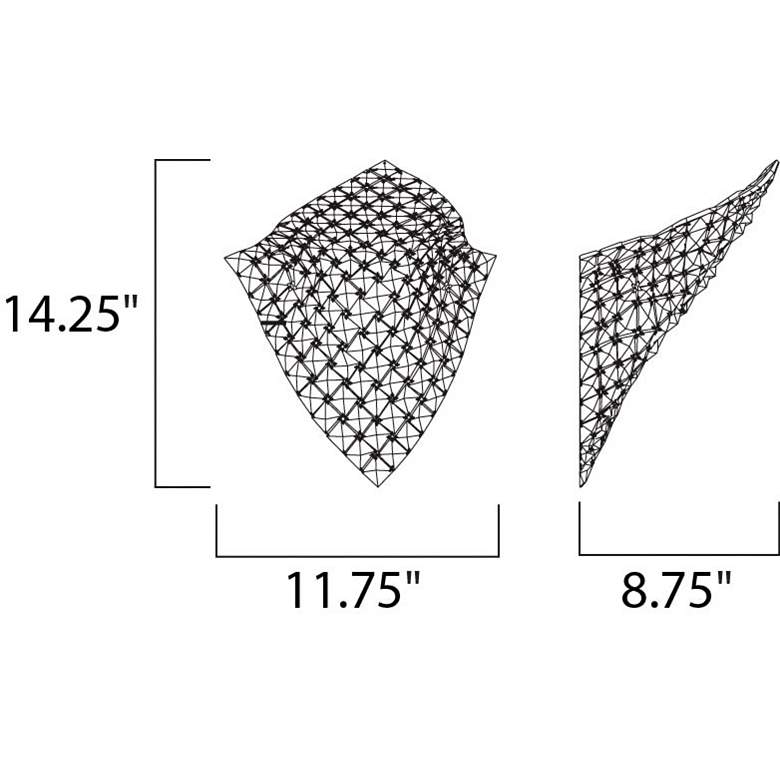 Image 3 ET2 Wave 14.3" High 1-Light Chrome and Glass Wall Sconce more views