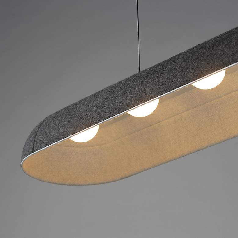 Image 4 ET2 Wimbledon 41" Dark Gray LED Linear Pendant more views