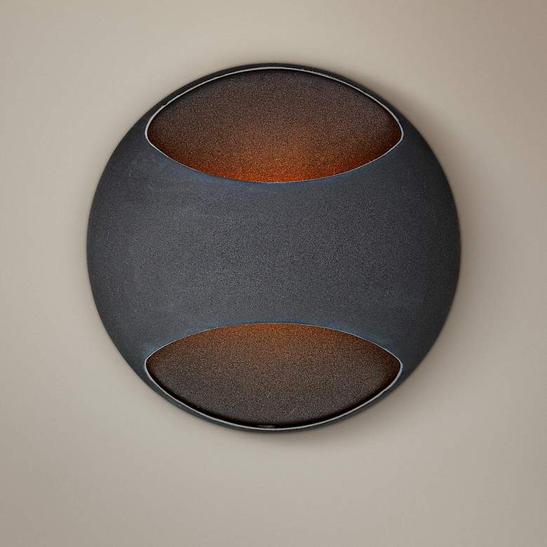 Image 1 ET2 Wink 5 1/4" High Black Sconce