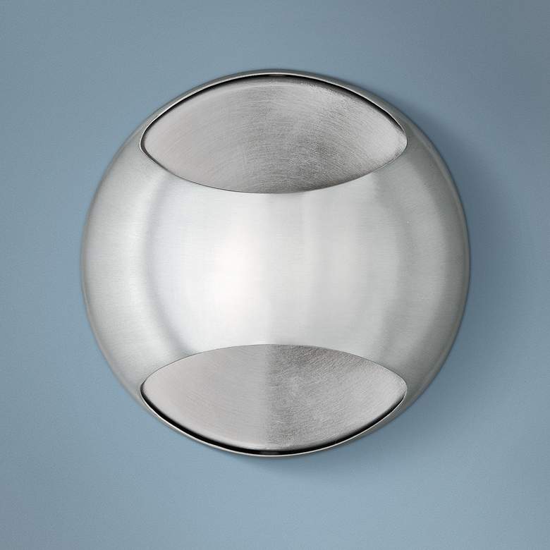 Image 1 ET2 Wink 5 1/4" High Satin Nickel Sconce