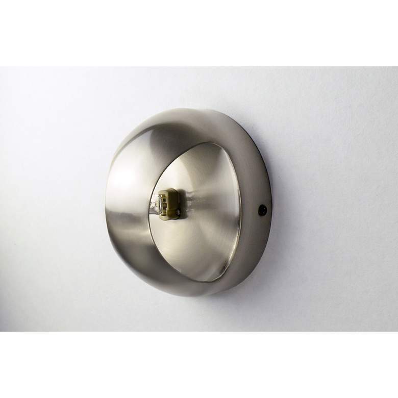 Image 5 ET2 Wink 5 1/4" High Satin Nickel Sconce more views