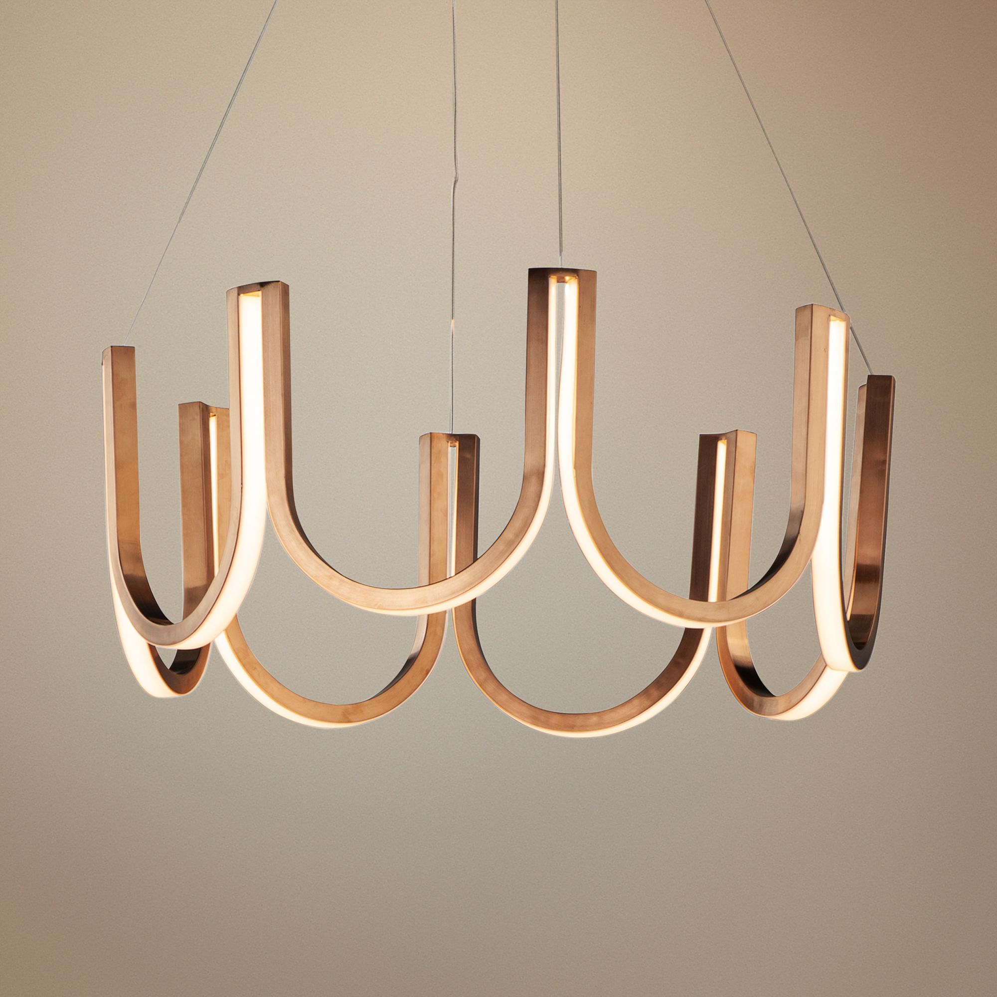 champagne brass pendant light