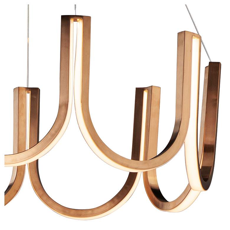 Image 3 ET2 You 26 1/4" Wide Brushed Champagne LED Pendant Light more views