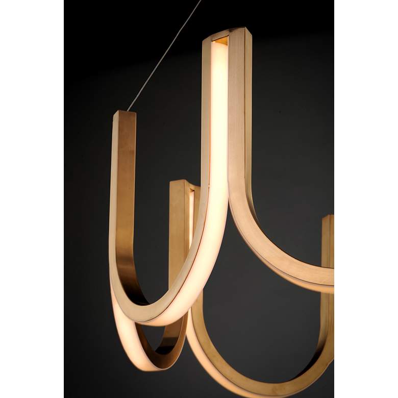 Image 4 ET2 You 26 1/4" Wide Brushed Champagne LED Pendant Light more views