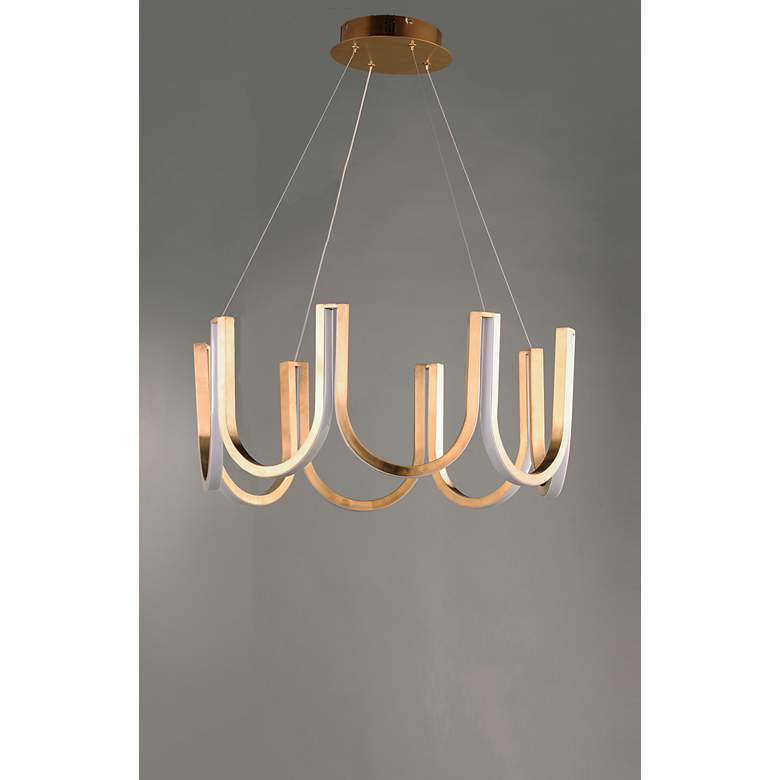 Image 5 ET2 You 26 1/4" Wide Brushed Champagne LED Pendant Light more views