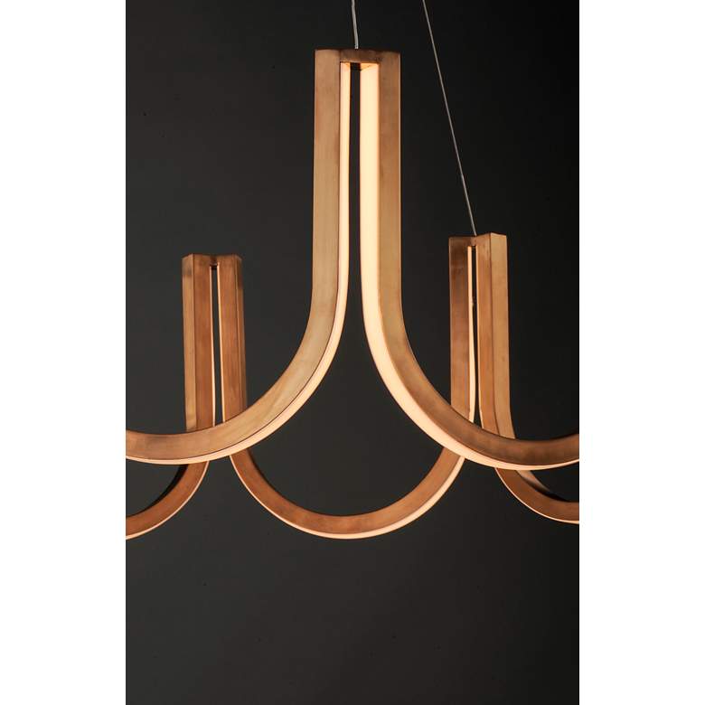 Image 6 ET2 You 26 1/4" Wide Brushed Champagne LED Pendant Light more views