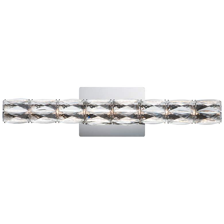 Image 1 ET2 Zephyr 24" Wide Polished Chrome Crystal LED Bath Light