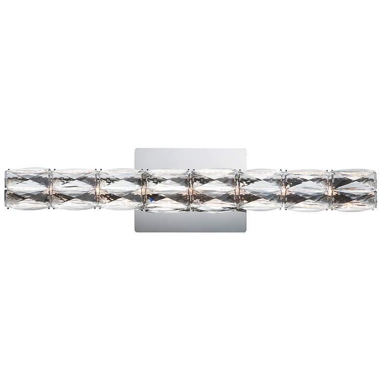 Image 1 ET2 Zephyr 24 inch Wide Polished Chrome Crystal LED Bath Light