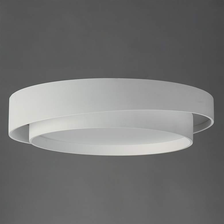 Image 2 ET2 Ziggurat 24" Wide White 2-Tier LED Ceiling Light more views