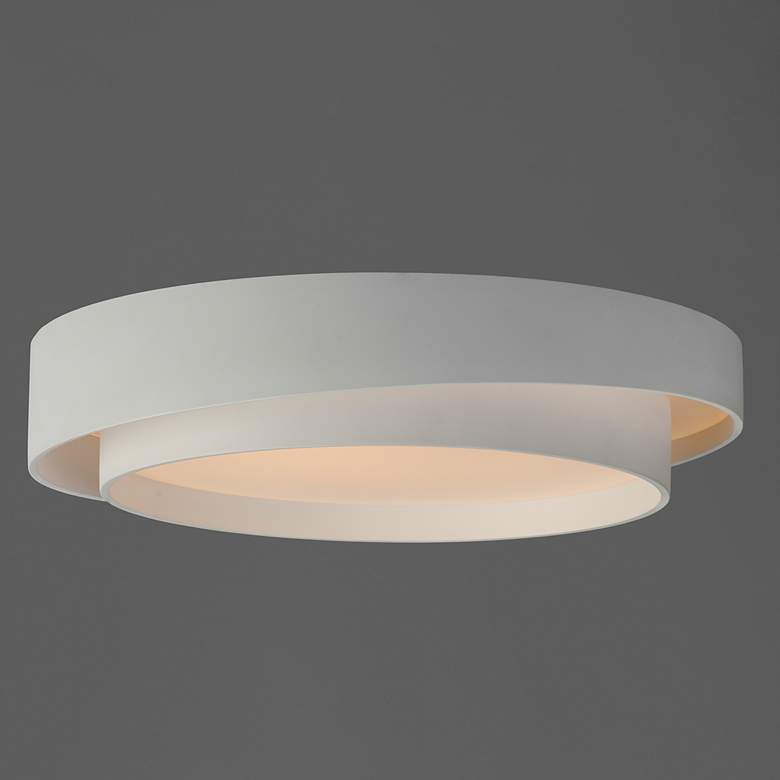 Image 3 ET2 Ziggurat 24" Wide White 2-Tier LED Ceiling Light more views