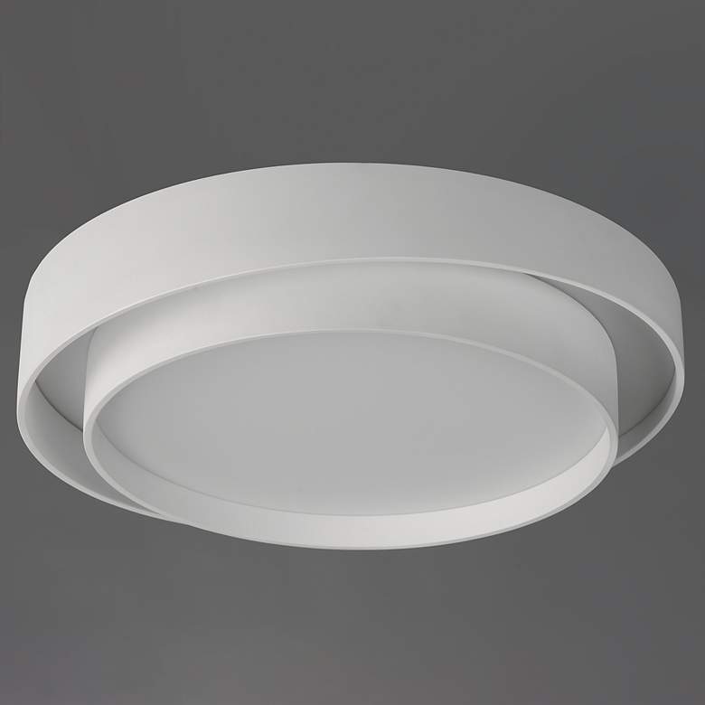Image 4 ET2 Ziggurat 24" Wide White 2-Tier LED Ceiling Light more views