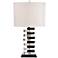 Etagere Black and Clear Crystal Table Lamp
