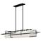 Etch 54" Wide Black Pendant With Flax Shade