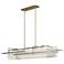 Etch 54" Wide Modern Brass Pendant With Flax Shade