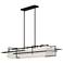 Etch 54" Wide Oil Rubbed Bronze Pendant With Flax Shade