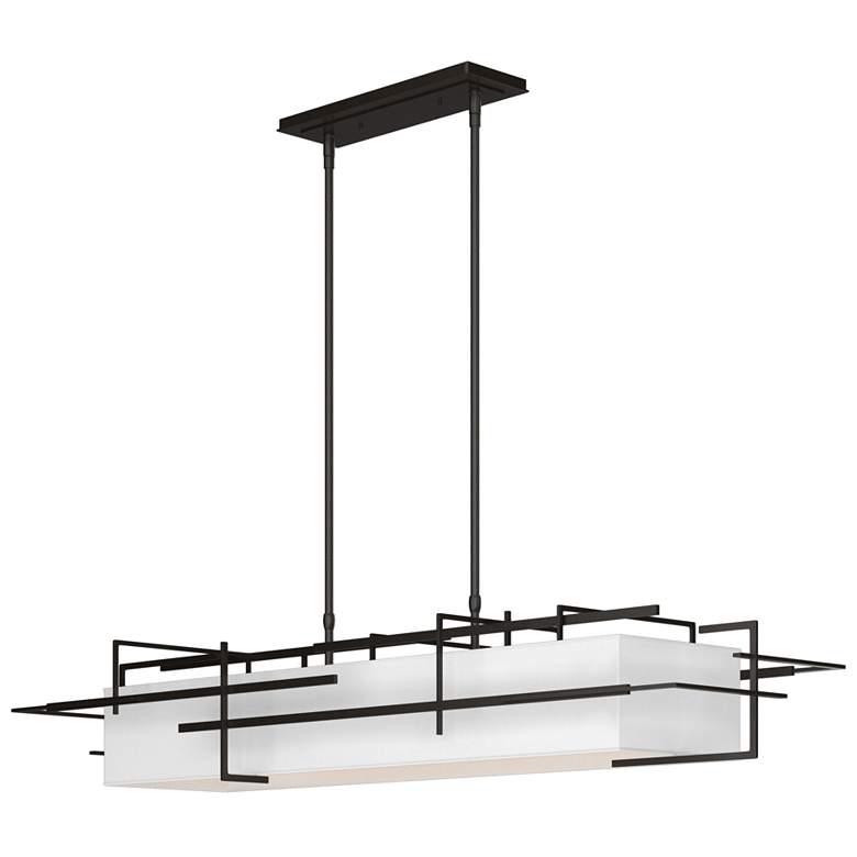 Image 1 Etch 54" Wide Oil Rubbed Bronze Pendant With Natural Anna Shade