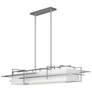 Etch 54" Wide Vintage Platinum Pendant With Natural Anna Shade
