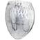Etched 11 3/4" High Shattered Silver Glass Wall Sconce