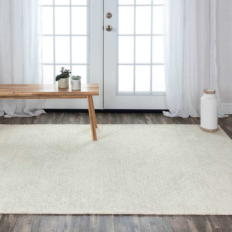 Image 1 Etchings ETC105 5'x7'6" Gray Geometric Wool Area Rug