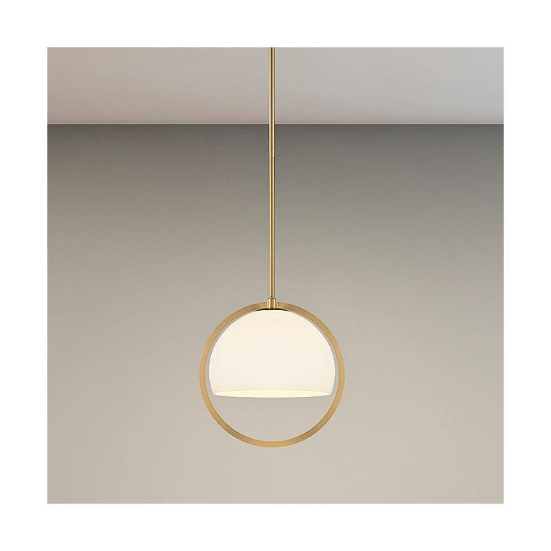 Image 2 Eterna 12" Wide Brushed Gold Mini Pendant