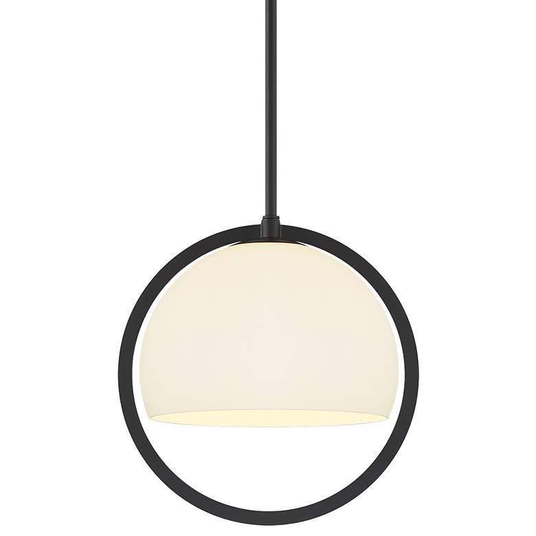 Image 1 Eterna 12" Wide Matte Black 1 Light Pendant